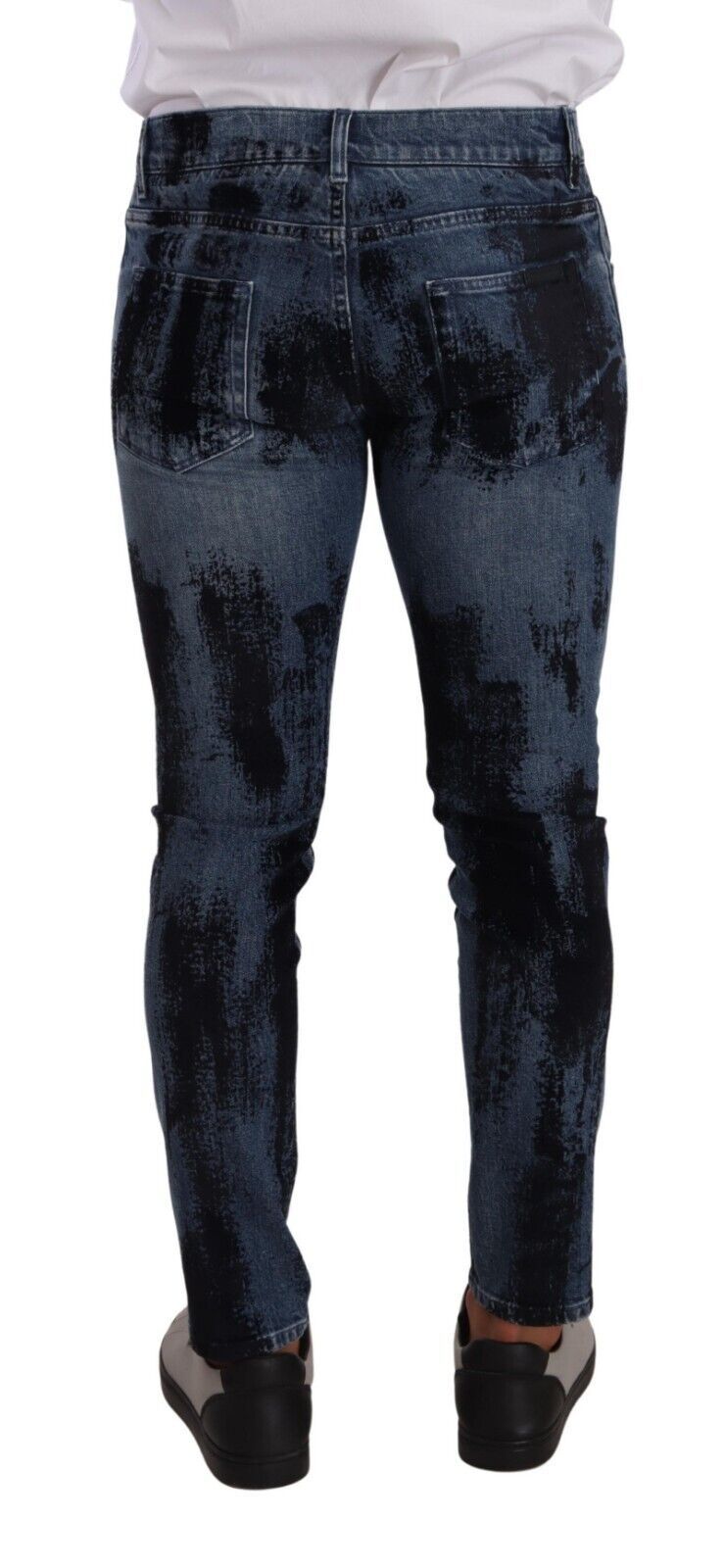Dolce &amp; Gabbana Sample Sale Dolce &amp; Gabbana Blue Black Cotton Skinny Denim Jeans - | Designer outlet