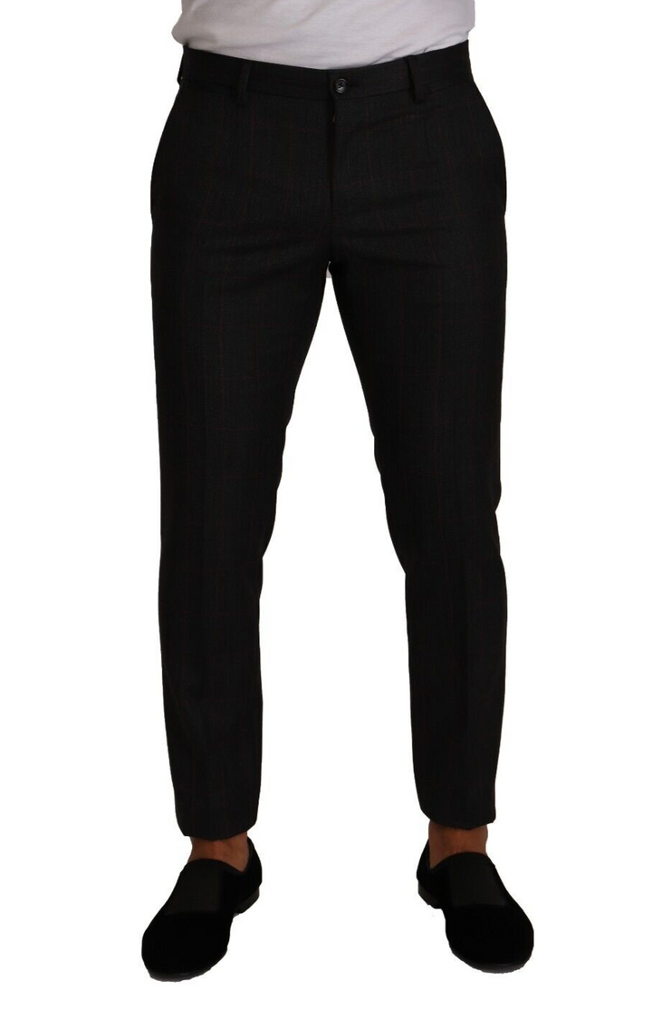 Dolce &amp; Gabbana Sample Sale Dolce &amp; Gabbana Gray Check Wool Formal Trouser Dress Pants - | Designer outlet