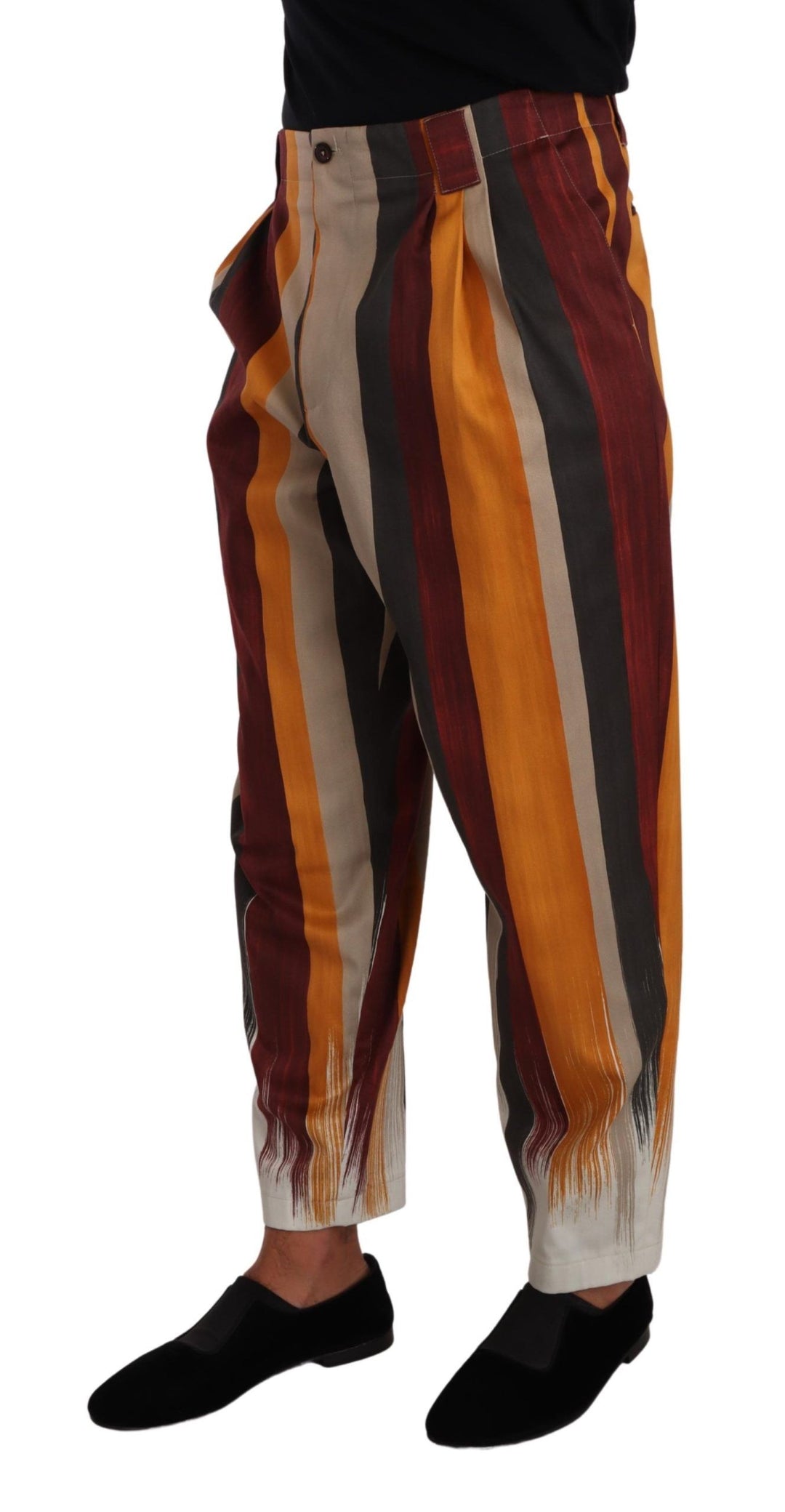 Dolce &amp; Gabbana Sample Sale Dolce &amp; Gabbana Multicolor Striped Cotton Tapered Trouser Pants - | Designer outlet