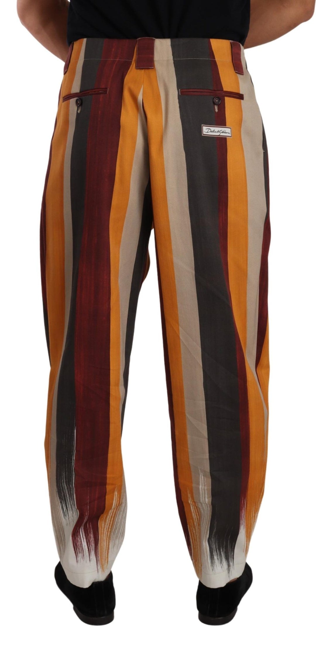 Dolce &amp; Gabbana Sample Sale Dolce &amp; Gabbana Multicolor Striped Cotton Tapered Trouser Pants - | Designer outlet