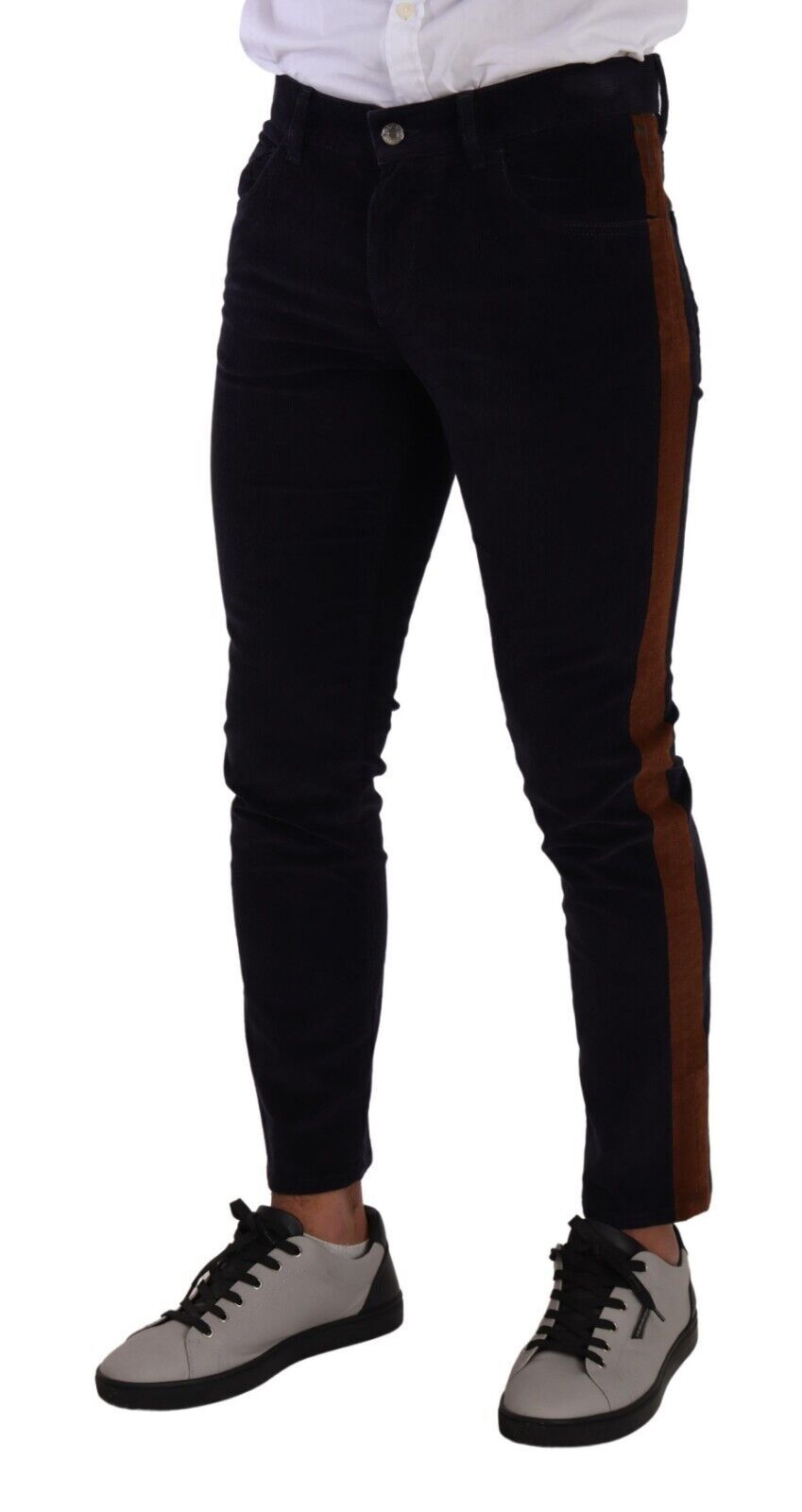 Dolce &amp; Gabbana Sample Sale Dolce &amp; Gabbana Blue Cotton Stretch Skinny Corduroy Jeans - | Designer outlet