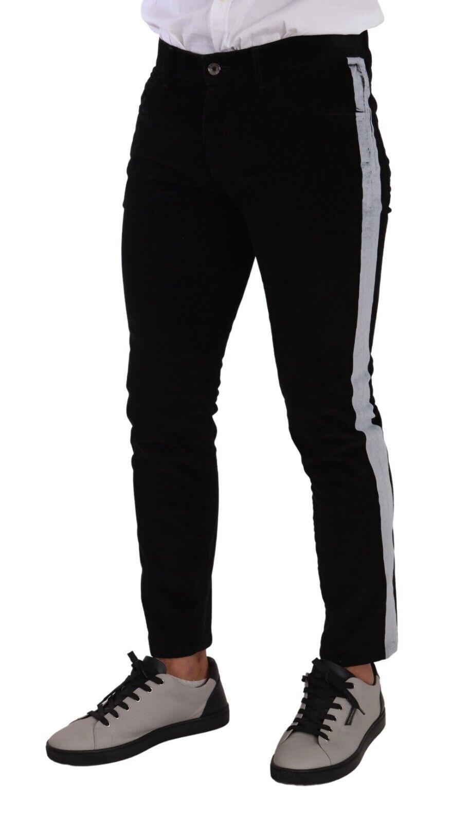 Dolce &amp; Gabbana Sample Sale Dolce &amp; Gabbana Black Cotton Stretch Skinny Corduroy Jeans - | Designer outlet