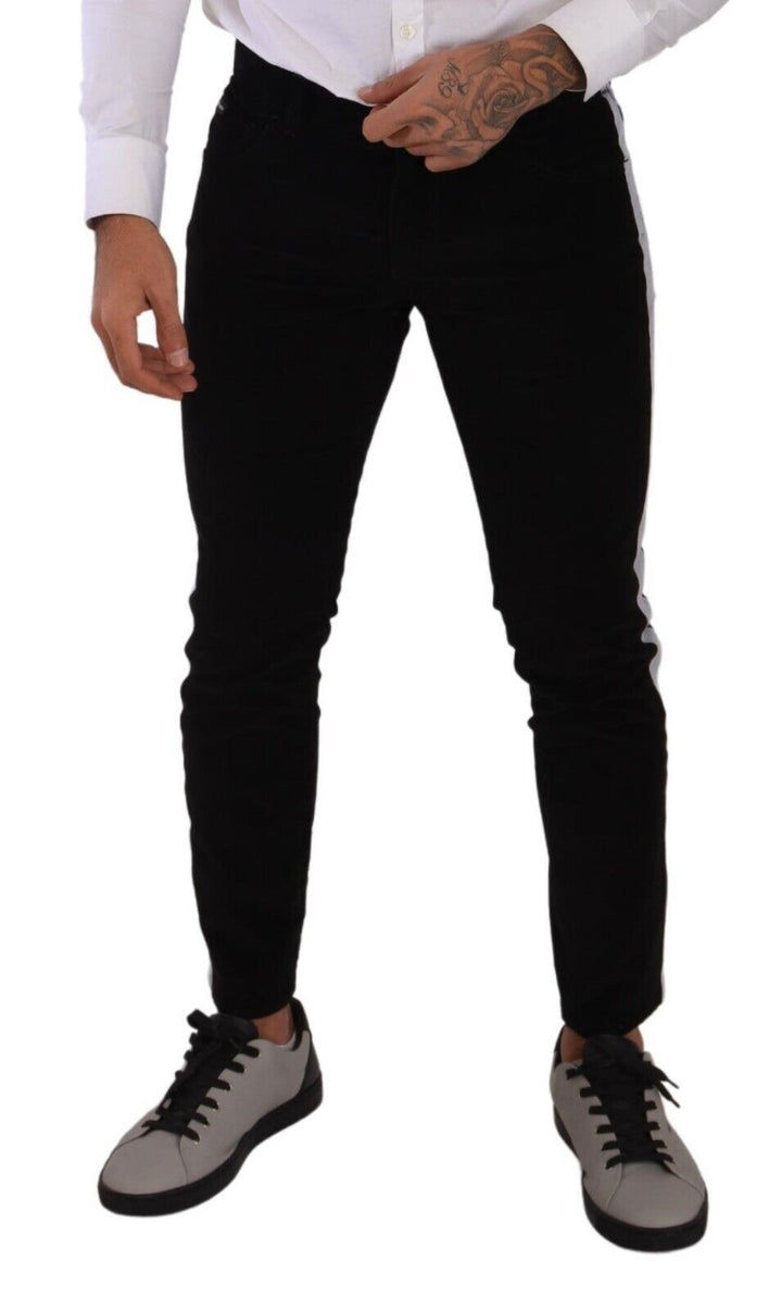 Dolce &amp; Gabbana Sample Sale Dolce &amp; Gabbana Black Cotton Stretch Skinny Corduroy Jeans - | Designer outlet