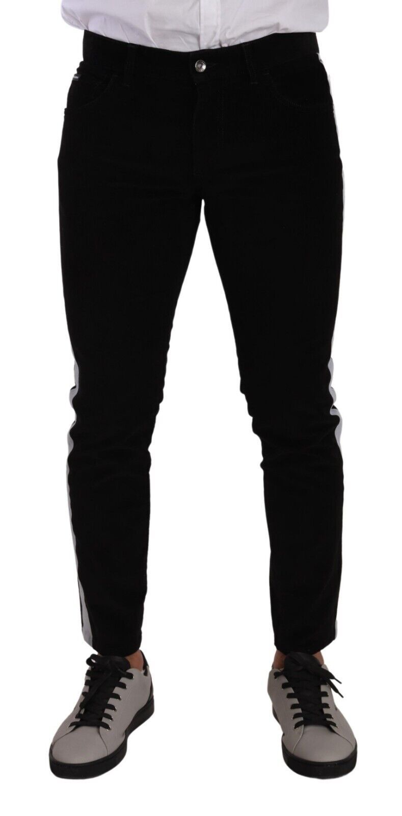 Dolce &amp; Gabbana Sample Sale Dolce &amp; Gabbana Black Cotton Stretch Skinny Corduroy Jeans - | Designer outlet