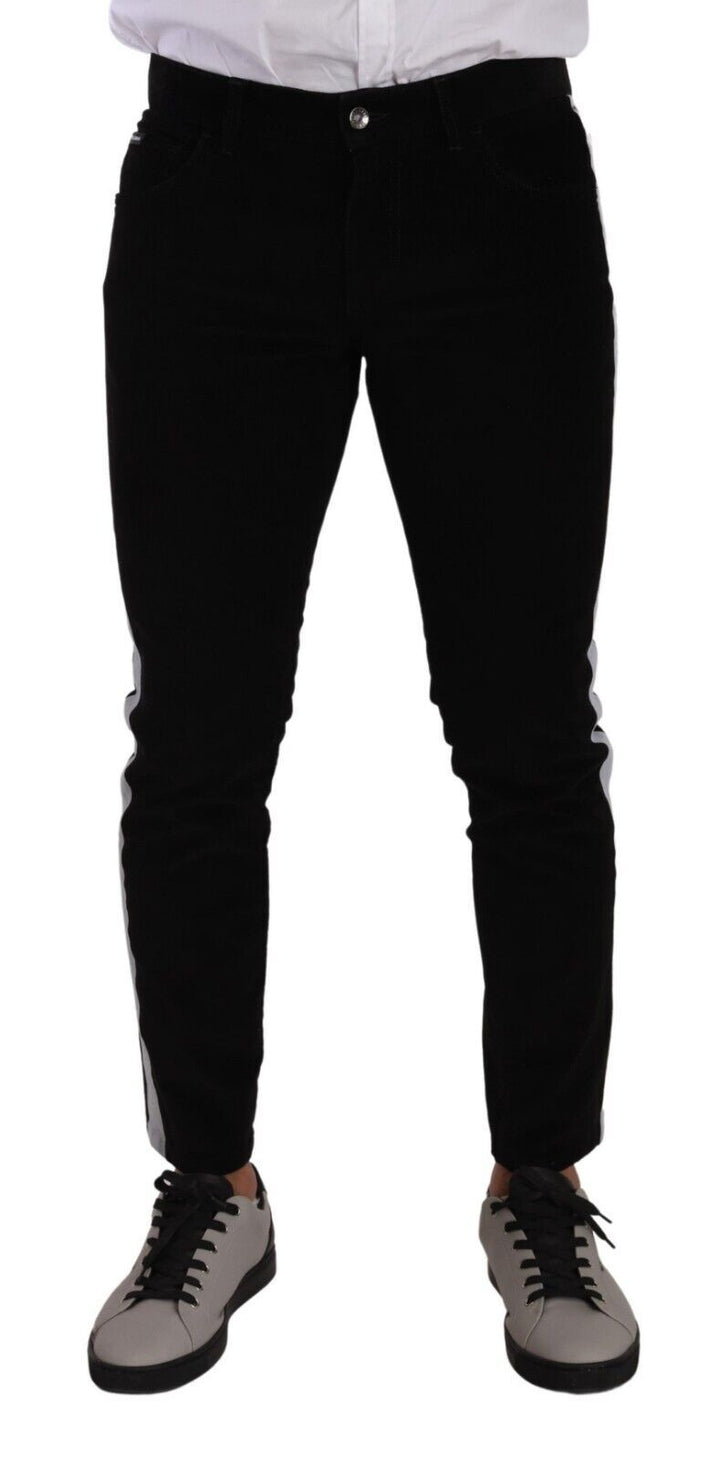 Dolce &amp; Gabbana Sample Sale Dolce &amp; Gabbana Black Cotton Stretch Skinny Corduroy Jeans - | Designer outlet