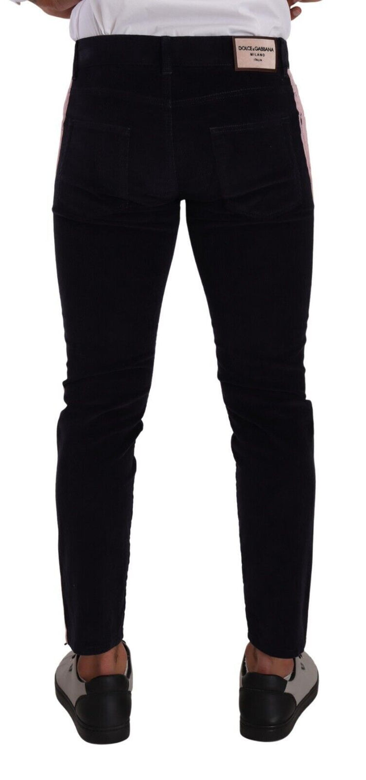 Dolce &amp; Gabbana Sample Sale Dolce &amp; Gabbana Blue Corduroy Cotton Stretch Skinny Jeans - | Designer outlet