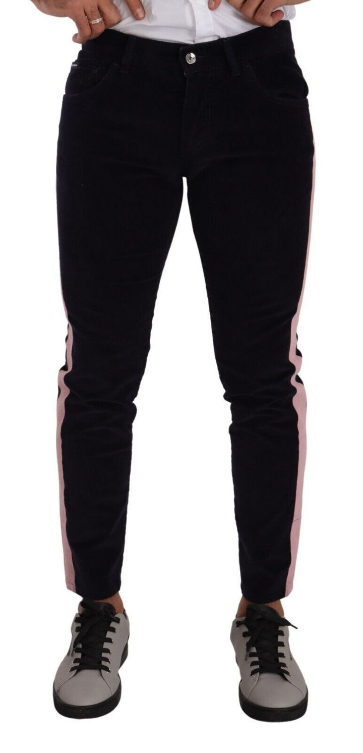 Dolce &amp; Gabbana Sample Sale Dolce &amp; Gabbana Blue Corduroy Cotton Stretch Skinny Jeans - | Designer outlet