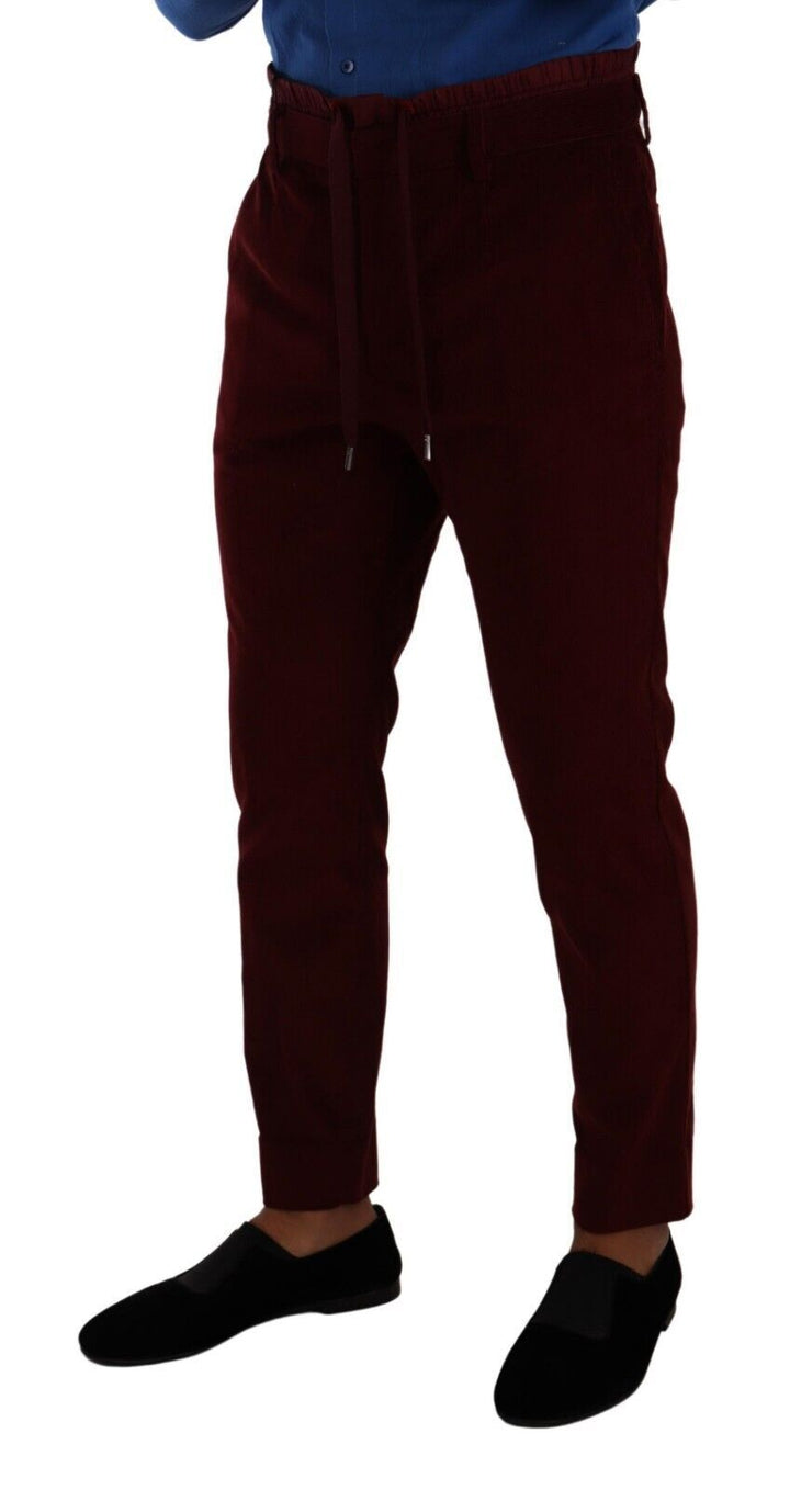 Dolce &amp; Gabbana Sample Sale Dolce &amp; Gabbana Bordeaux Velvet Mens Formal Trouser Dress Pants - | Designer outlet