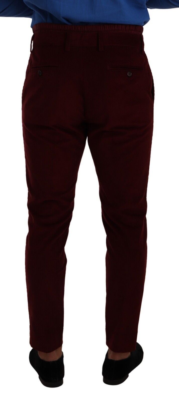 Dolce &amp; Gabbana Sample Sale Dolce &amp; Gabbana Bordeaux Velvet Mens Formal Trouser Dress Pants - | Designer outlet