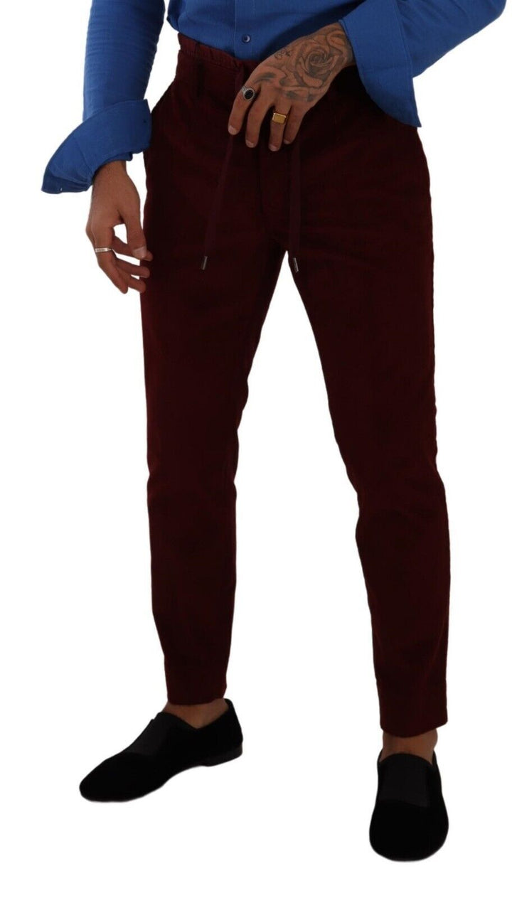 Dolce &amp; Gabbana Sample Sale Dolce &amp; Gabbana Bordeaux Velvet Mens Formal Trouser Dress Pants - | Designer outlet