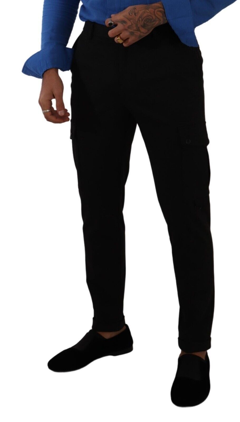 Dolce &amp; Gabbana Black Viscose Skinny Cargo Trouser Pants by Dolce &amp; Gabbana outlet now on sale