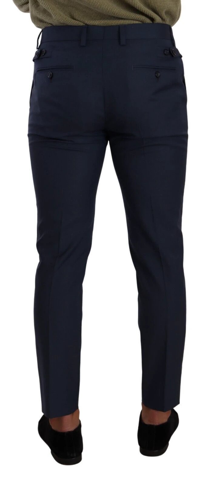 Dolce &amp; Gabbana Sample Sale Dolce &amp; Gabbana Dark Blue Wool Skinny Formal Dress Pants - | Designer outlet