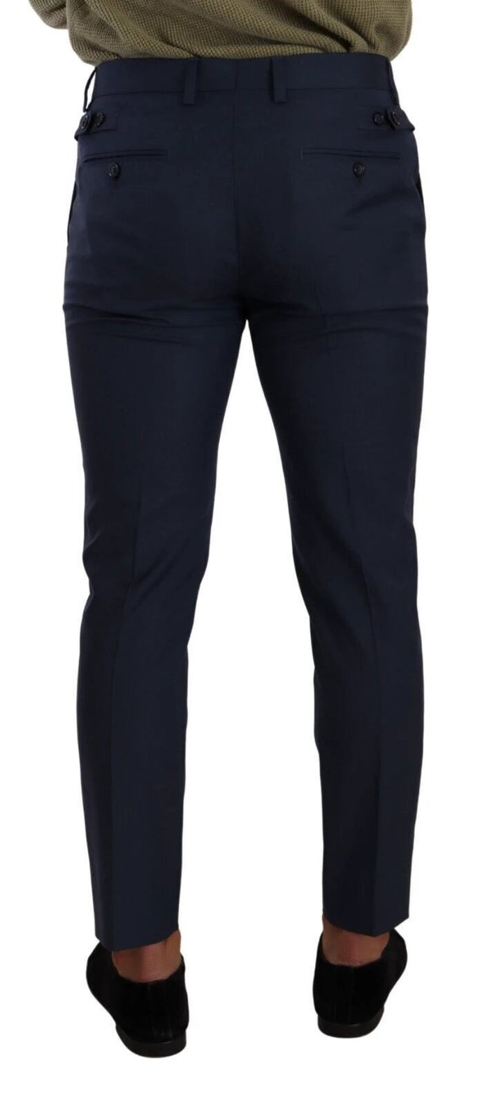 Dolce &amp; Gabbana Sample Sale Dolce &amp; Gabbana Dark Blue Wool Skinny Formal Dress Pants - | Designer outlet