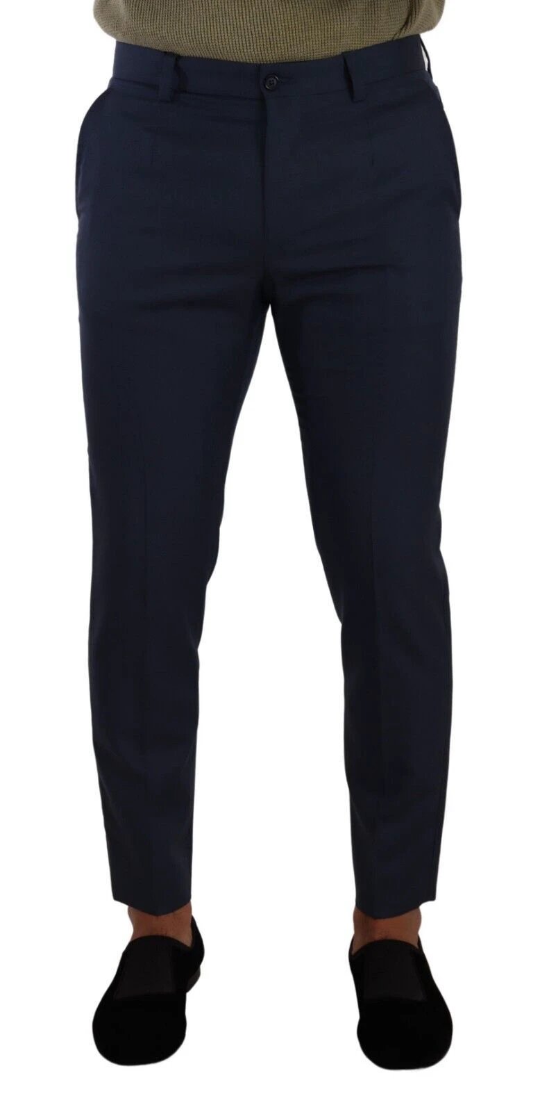 Dolce & Gabbana Sample Sale Dolce & Gabbana Dark Blue Wool Skinny Formal Dress Pants - | Designer outlet