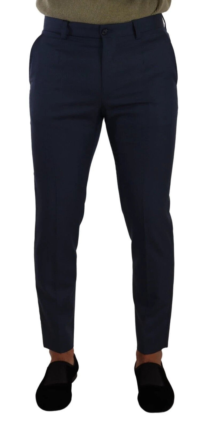 Dolce &amp; Gabbana Sample Sale Dolce &amp; Gabbana Dark Blue Wool Skinny Formal Dress Pants - | Designer outlet