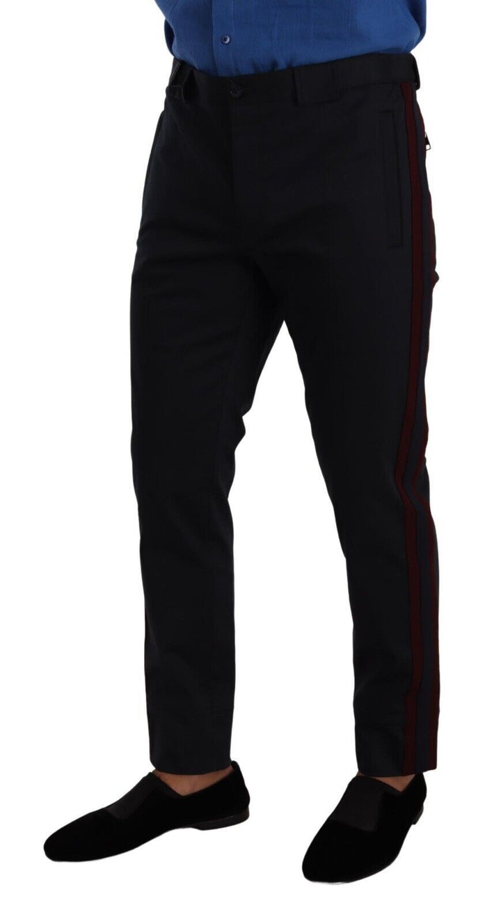Dolce &amp; Gabbana Blue Bordeaux Cotton Skinny Chino Pants by Dolce &amp; Gabbana outlet now on sale
