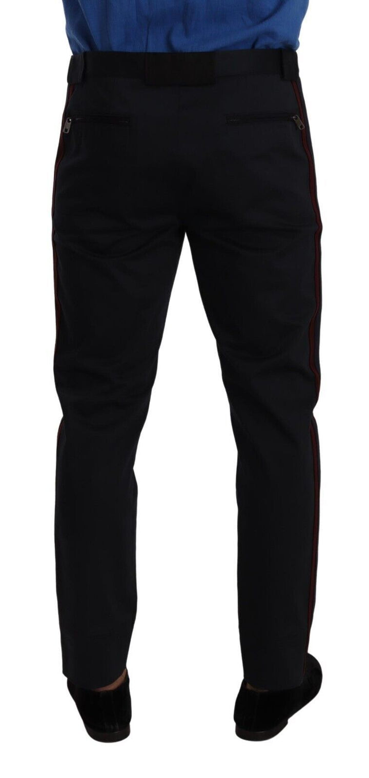 Dolce &amp; Gabbana Sample Sale Dolce &amp; Gabbana Blue Bordeaux Cotton Skinny Chino Pants - | Designer outlet