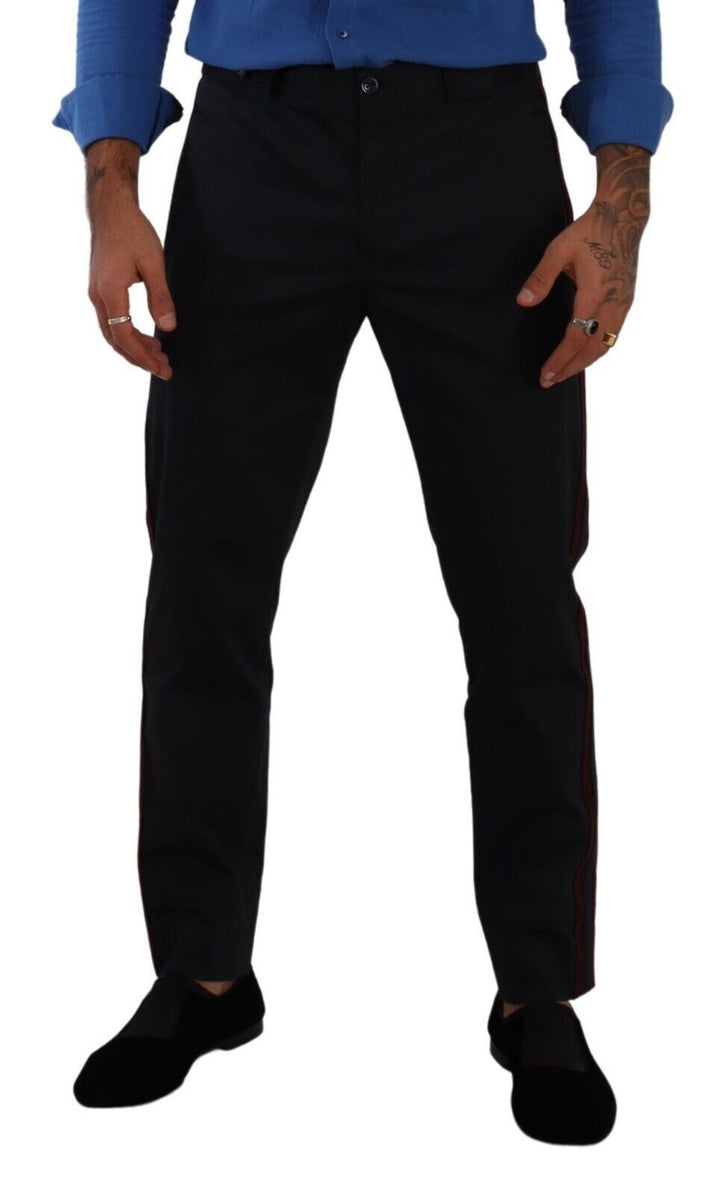 Dolce &amp; Gabbana Sample Sale Dolce &amp; Gabbana Blue Bordeaux Cotton Skinny Chino Pants - | Designer outlet
