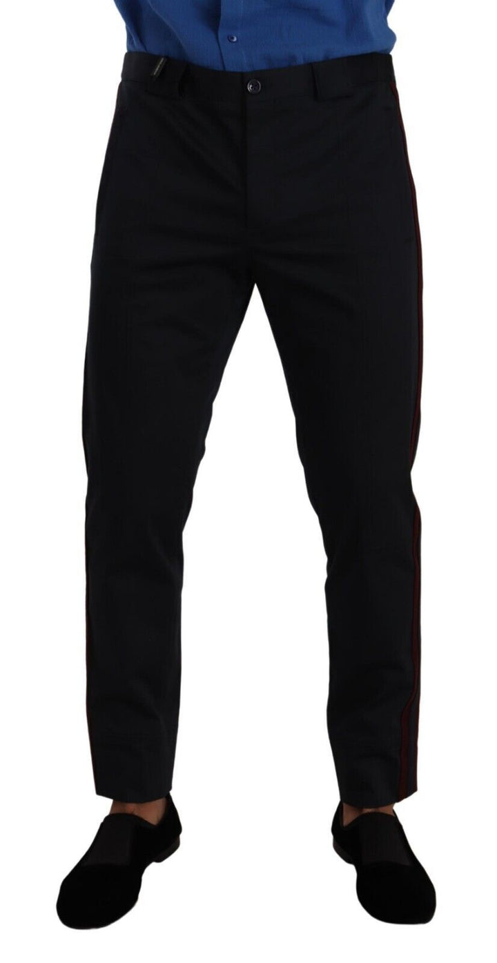 Dolce &amp; Gabbana Blue Bordeaux Cotton Skinny Chino Pants by Dolce &amp; Gabbana outlet now on sale