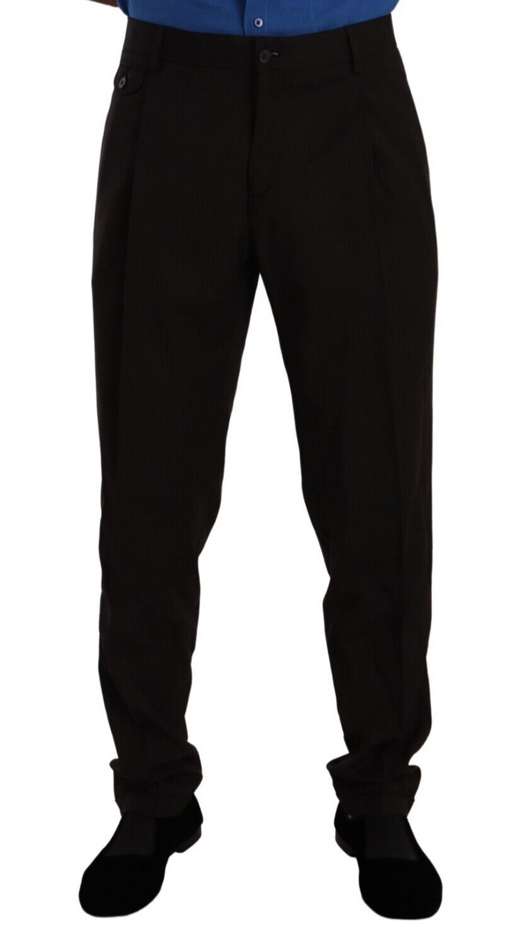 Dolce &amp; Gabbana Sample Sale Dolce &amp; Gabbana Brown Wool Skinny Formal Dress Pants - | Designer outlet
