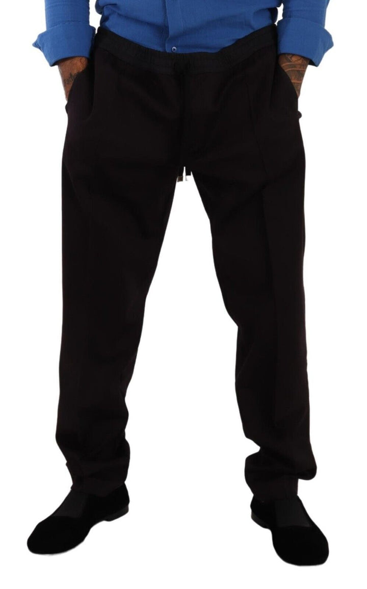 Dolce &amp; Gabbana Sample Sale Dolce &amp; Gabbana Bordeaux Cotton Mens Skinny Trouser Pants - | Designer outlet