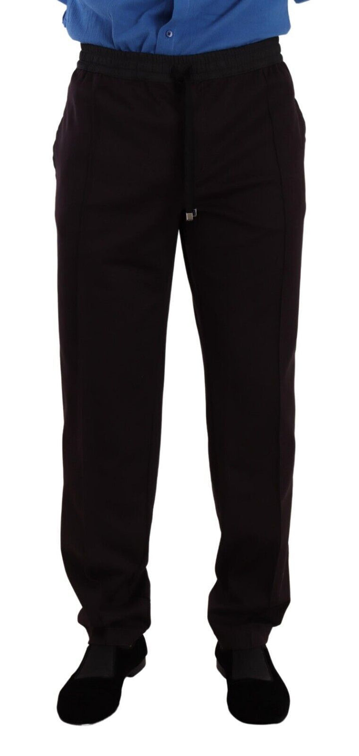 Dolce &amp; Gabbana Sample Sale Dolce &amp; Gabbana Bordeaux Cotton Mens Skinny Trouser Pants - | Designer outlet