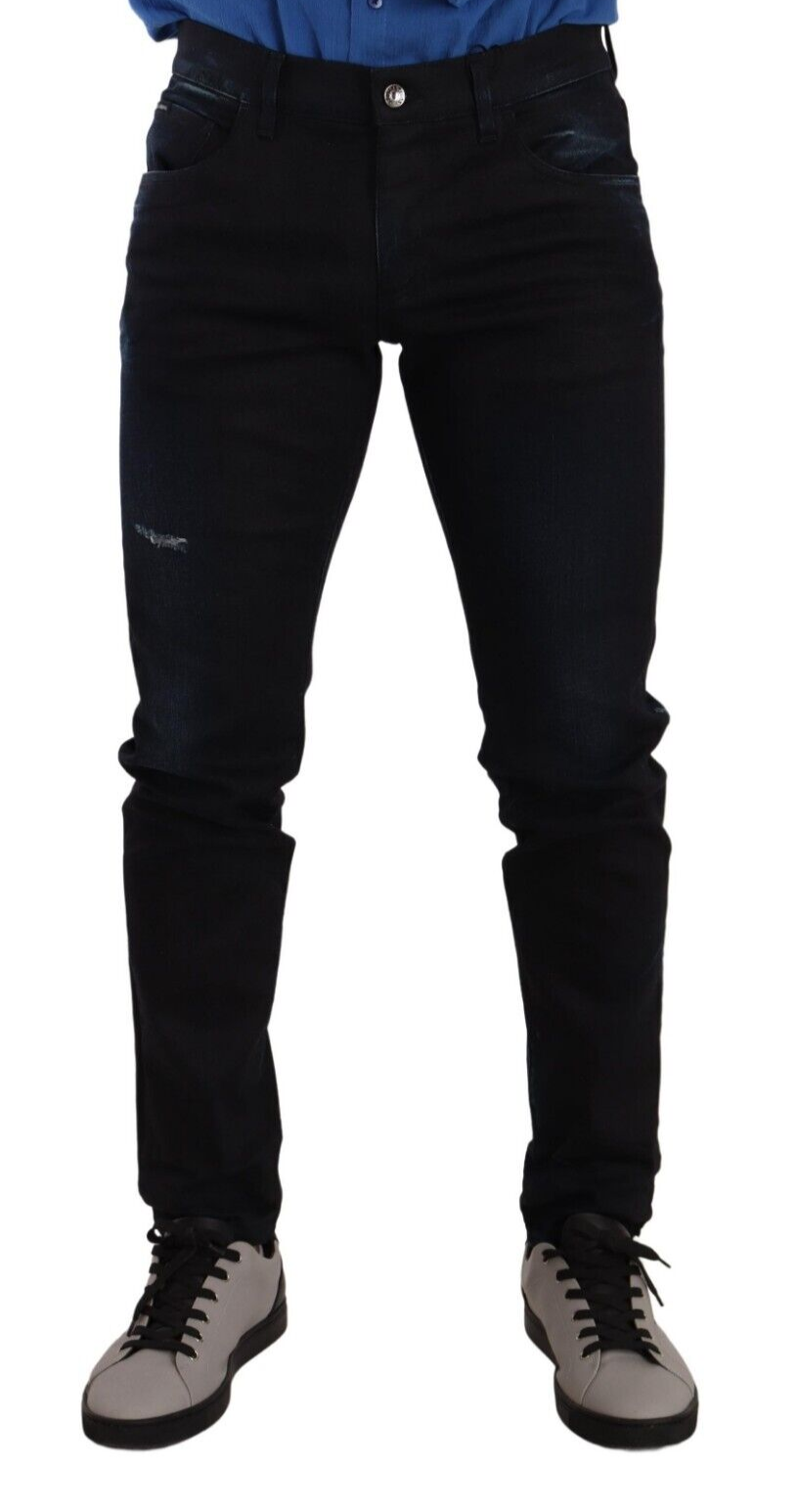 Dolce &amp; Gabbana Sample Sale Dolce &amp; Gabbana Blue Cotton Stretch Skinny Denim Trouser Jeans - | Designer outlet