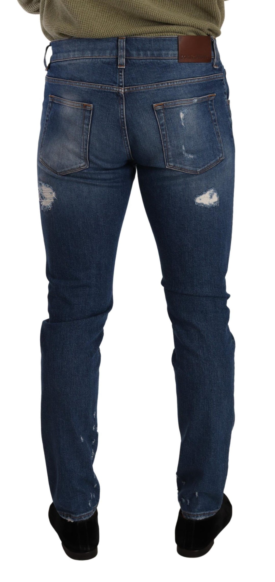 Dolce &amp; Gabbana Sample Sale Dolce &amp; Gabbana Blue Wash Cotton Stretch Slim Fit Denim Jeans - | Designer outlet