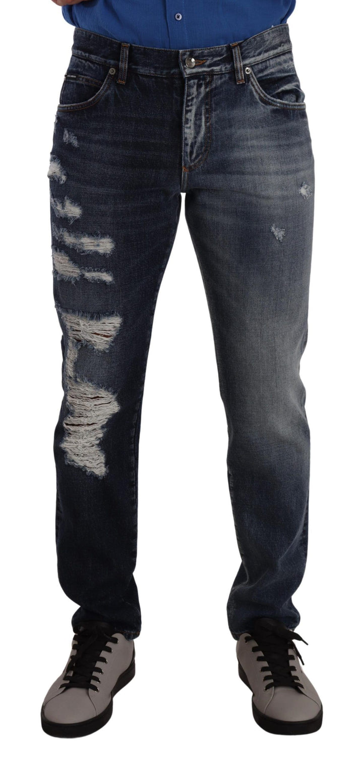 Dolce &amp; Gabbana Sample Sale Dolce &amp; Gabbana Blue Cotton Regular Denim Trousers Jeans - | Designer outlet