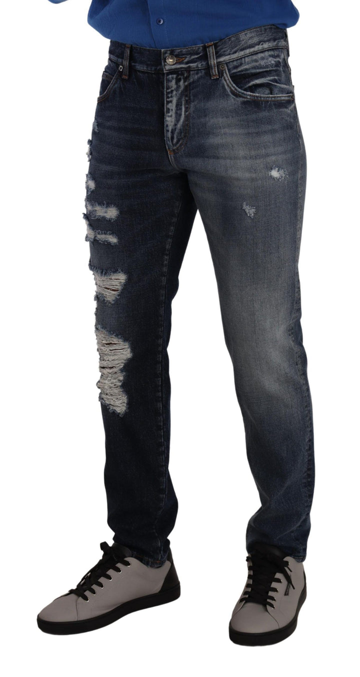 Dolce &amp; Gabbana Sample Sale Dolce &amp; Gabbana Blue Cotton Regular Denim Trousers Jeans - | Designer outlet