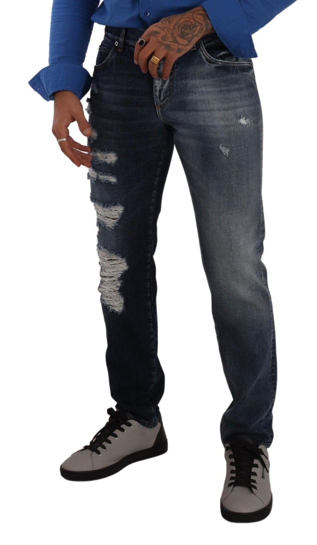 Dolce &amp; Gabbana Sample Sale Dolce &amp; Gabbana Blue Cotton Regular Denim Trousers Jeans - | Designer outlet
