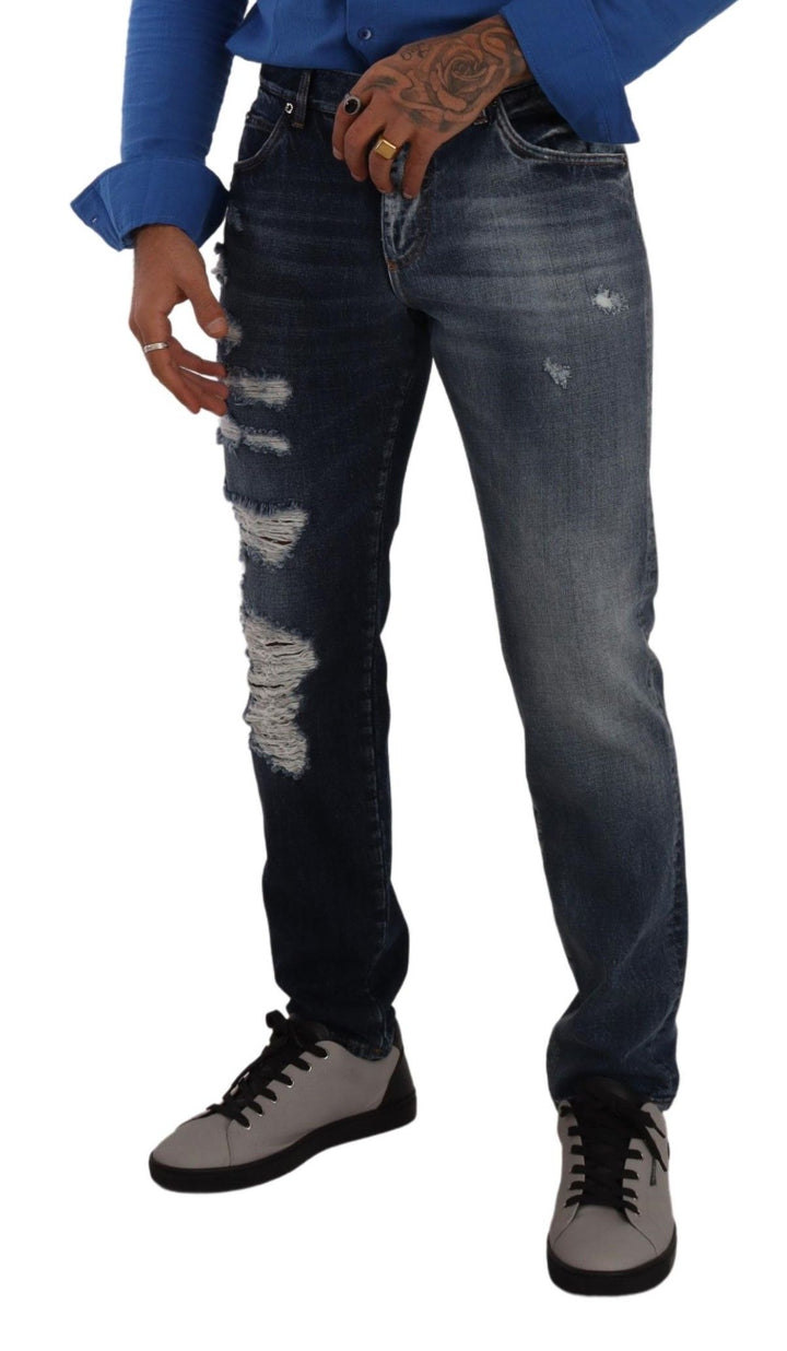 Dolce &amp; Gabbana Sample Sale Dolce &amp; Gabbana Blue Cotton Regular Denim Trousers Jeans - | Designer outlet