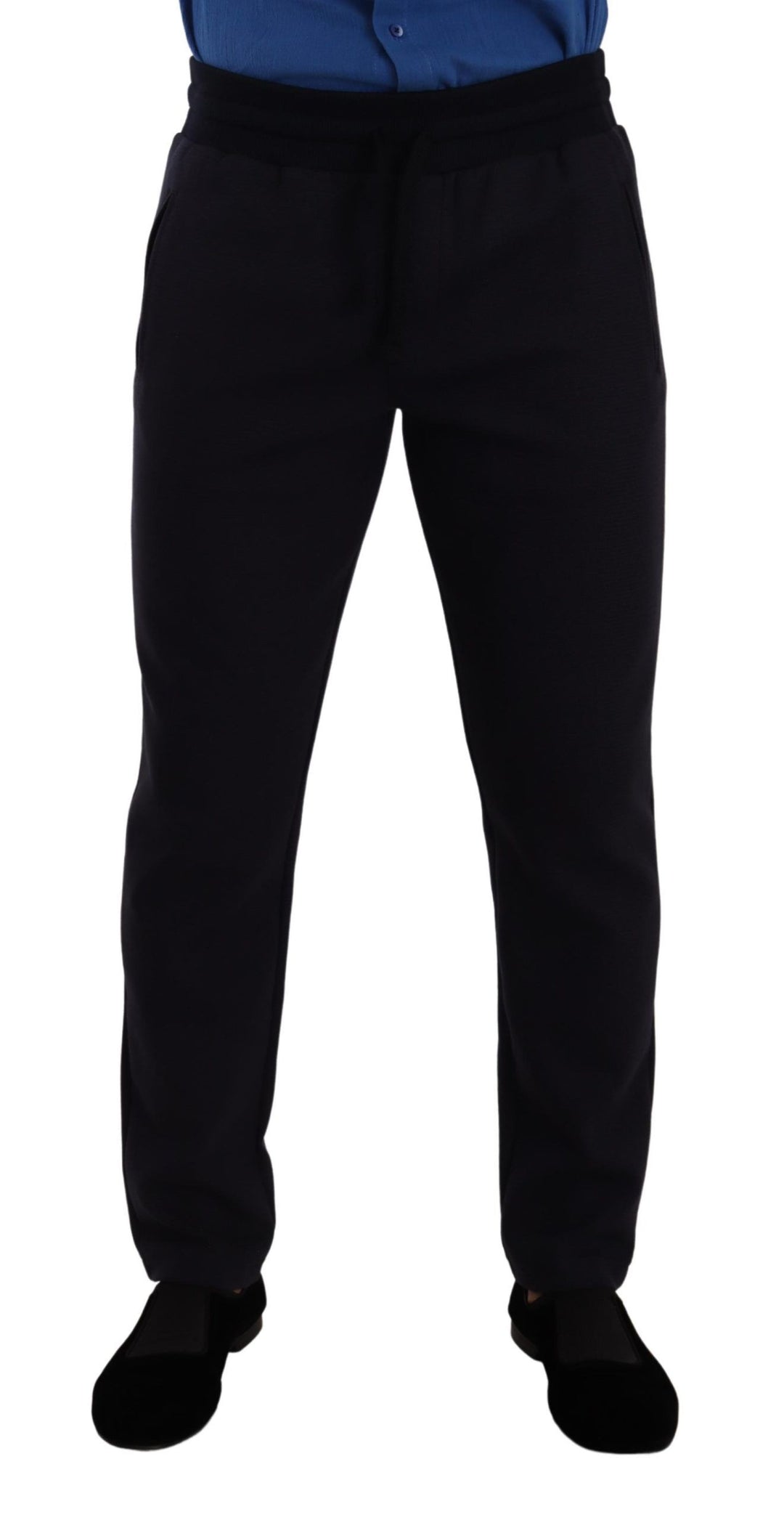 Dolce &amp; Gabbana Sample Sale Dolce &amp; Gabbana Blue Cotton Stretch Jogging Trouser Pants - | Designer outlet