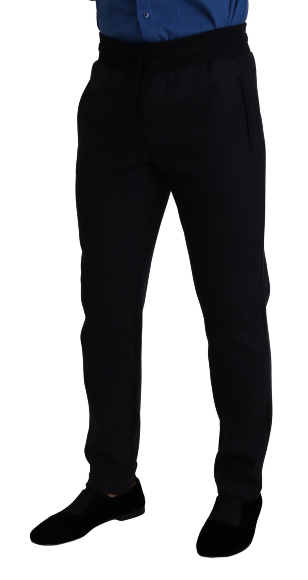 Dolce &amp; Gabbana Sample Sale Dolce &amp; Gabbana Blue Cotton Stretch Jogging Trouser Pants - | Designer outlet