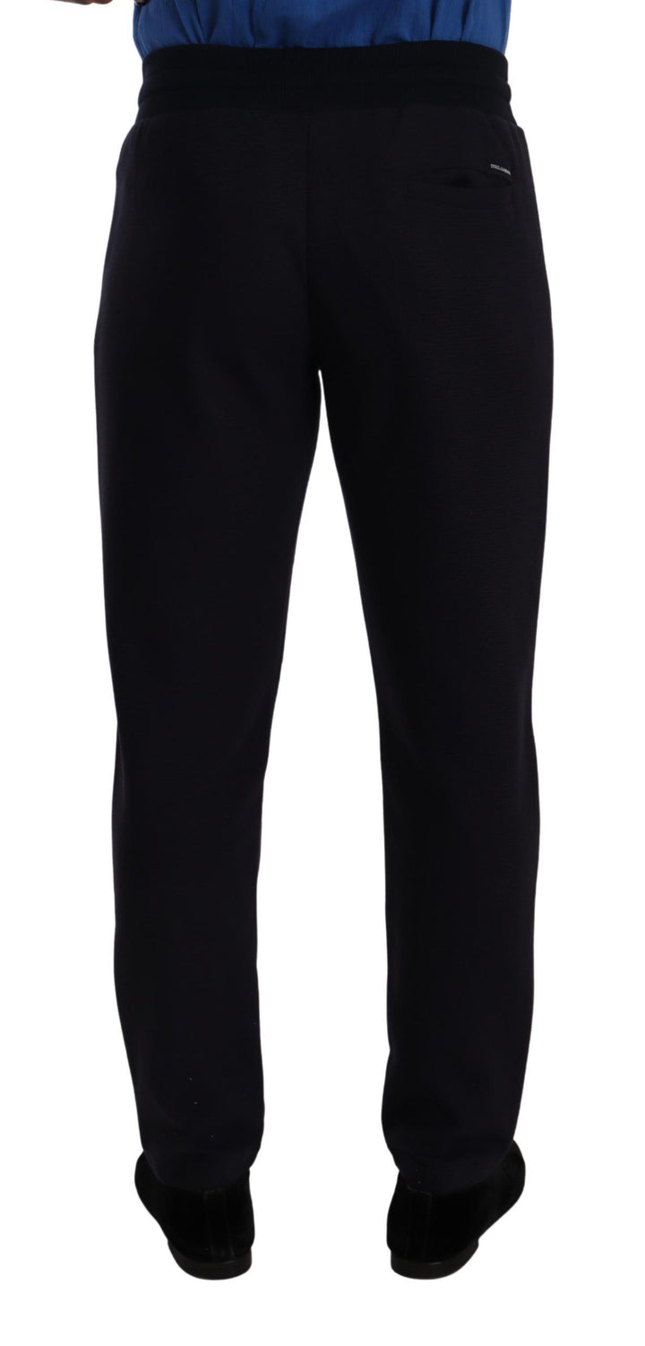 Dolce &amp; Gabbana Sample Sale Dolce &amp; Gabbana Blue Cotton Stretch Jogging Trouser Pants - | Designer outlet