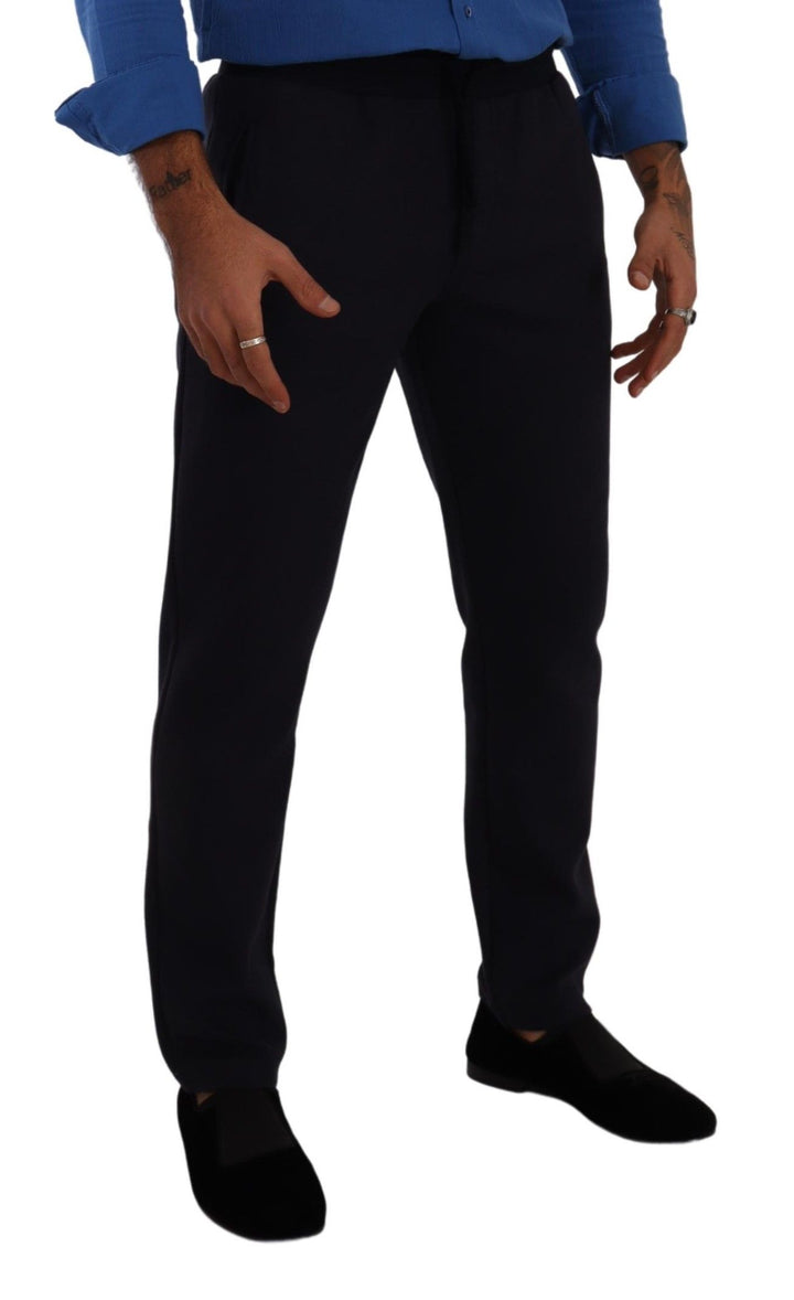 Dolce &amp; Gabbana Sample Sale Dolce &amp; Gabbana Blue Cotton Stretch Jogging Trouser Pants - | Designer outlet