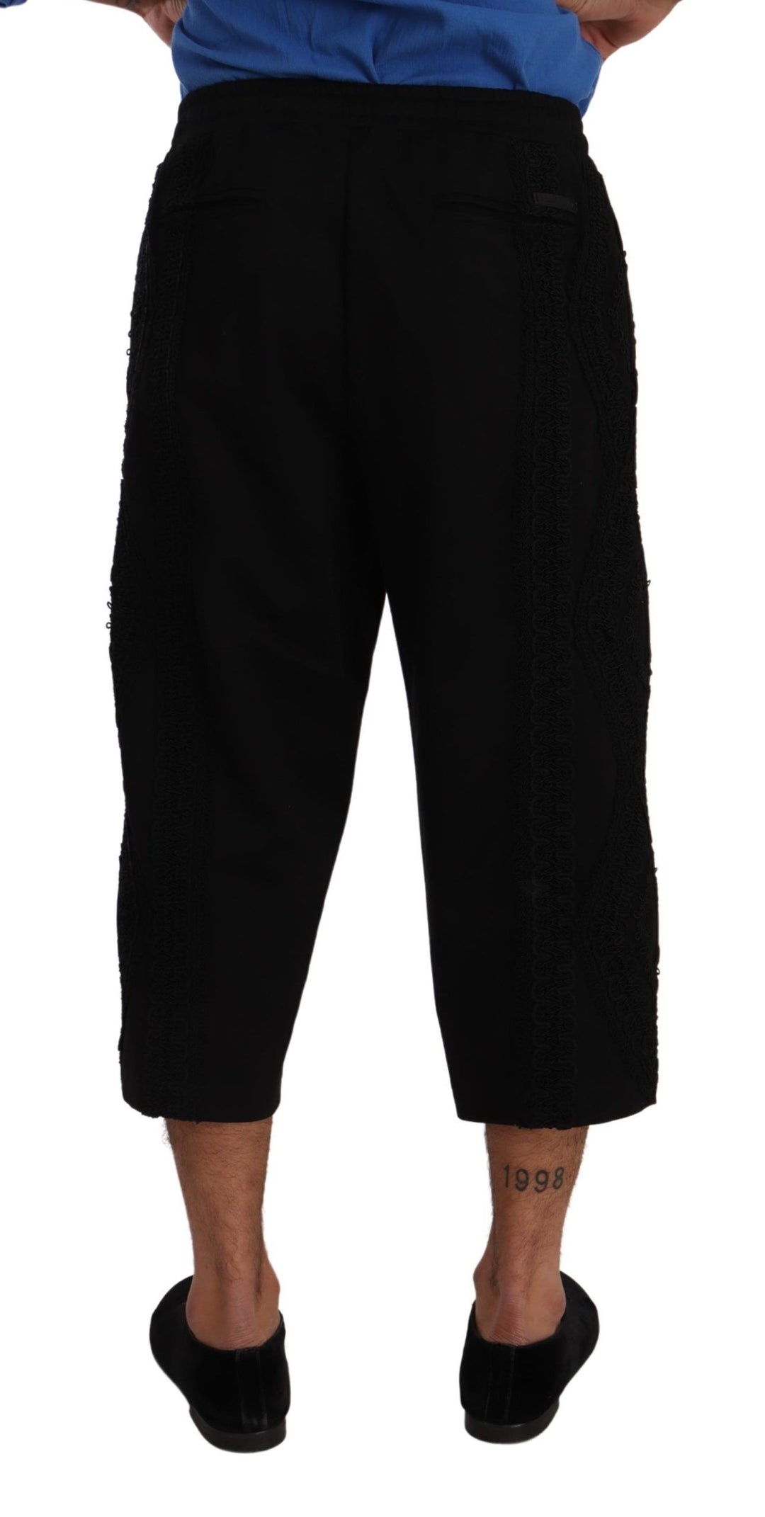 Dolce &amp; Gabbana Sample Sale Dolce &amp; Gabbana Black Cotton Torero Cropped Short Trouser Pants - | Designer outlet