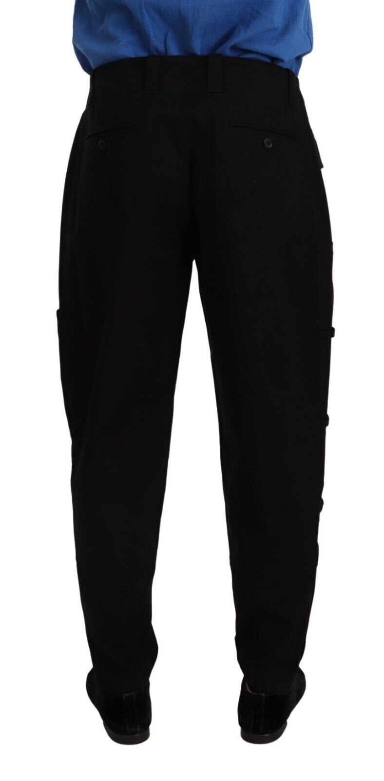 Dolce &amp; Gabbana Sample Sale Dolce &amp; Gabbana Black Cotton Stretch Tapered Cargo Pants - | Designer outlet