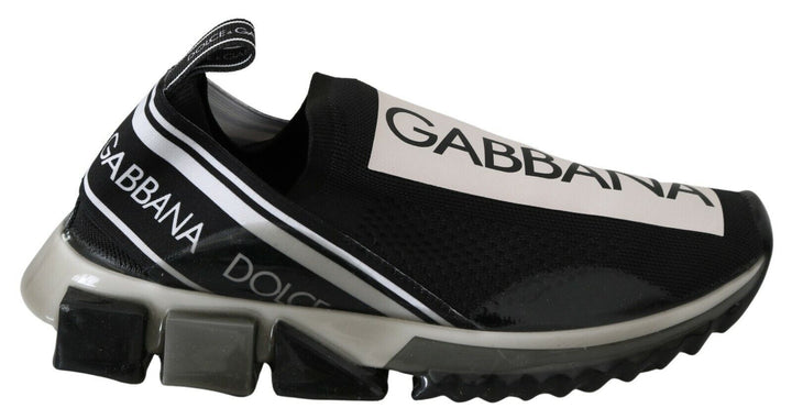 Dolce &amp; Gabbana Black White SORRENTO Sport Stretch Sneakers by Dolce &amp; Gabbana outlet now on sale