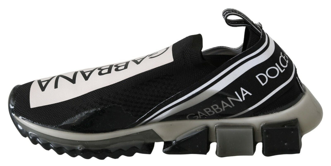 Dolce &amp; Gabbana Black White SORRENTO Sport Stretch Sneakers by Dolce &amp; Gabbana outlet now on sale