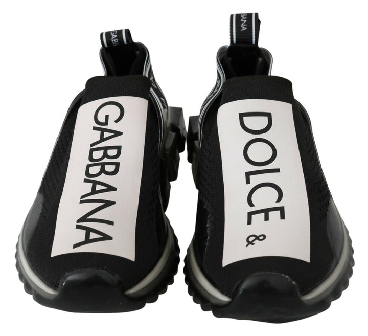 Dolce &amp; Gabbana Black White SORRENTO Sport Stretch Sneakers by Dolce &amp; Gabbana outlet now on sale