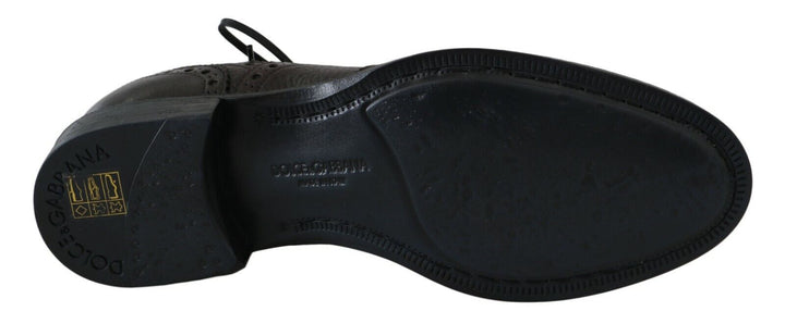 Dolce &amp; Gabbana Brown Leather Wingtip Derby Formal Shoes by Dolce &amp; Gabbana outlet now on sale