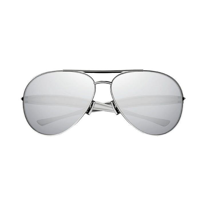 Bottega Veneta Sunglasses Aviator Full Rim, Silver Frame and Grey Silver Mirror Lens BV1305S003