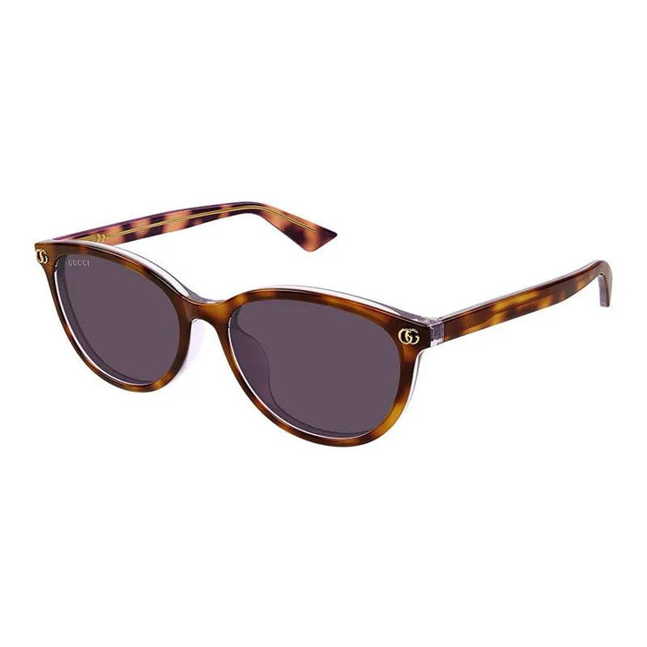 Gucci Sunglasses Cat Eye Full Rim, Havana Frame and Violet Lens