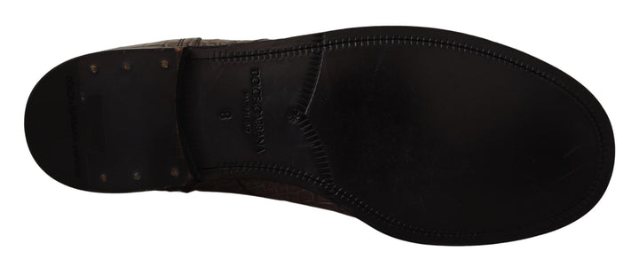Dolce &amp; Gabbana Sample Sale Dolce &amp; Gabbana Gray Crocodile Leather Derby Boots - | Designer outlet