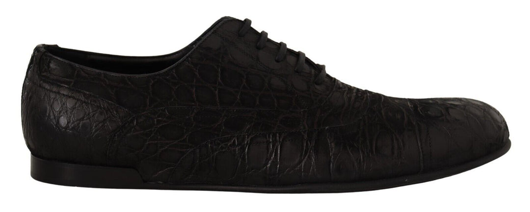 Dolce &amp; Gabbana Sample Sale Dolce &amp; Gabbana Black Caiman Leather Mens Oxford Shoes - | Designer outlet
