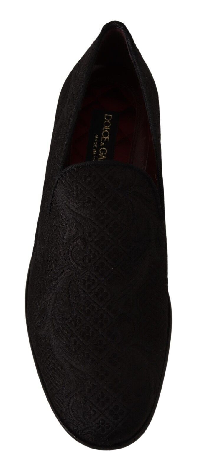 Dolce &amp; Gabbana Sample Sale Dolce &amp; Gabbana Black Floral Brocade Slippers Loafers Shoes - | Designer outlet