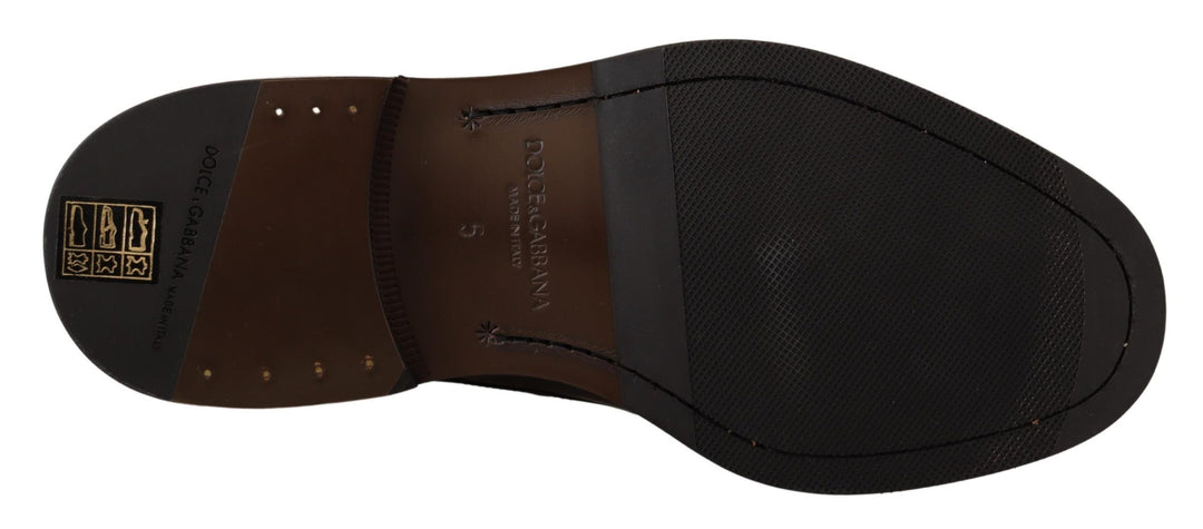 Dolce &amp; Gabbana Sample Sale Dolce &amp; Gabbana Black Leather Dress Formal Derby Shoes - | Designer outlet