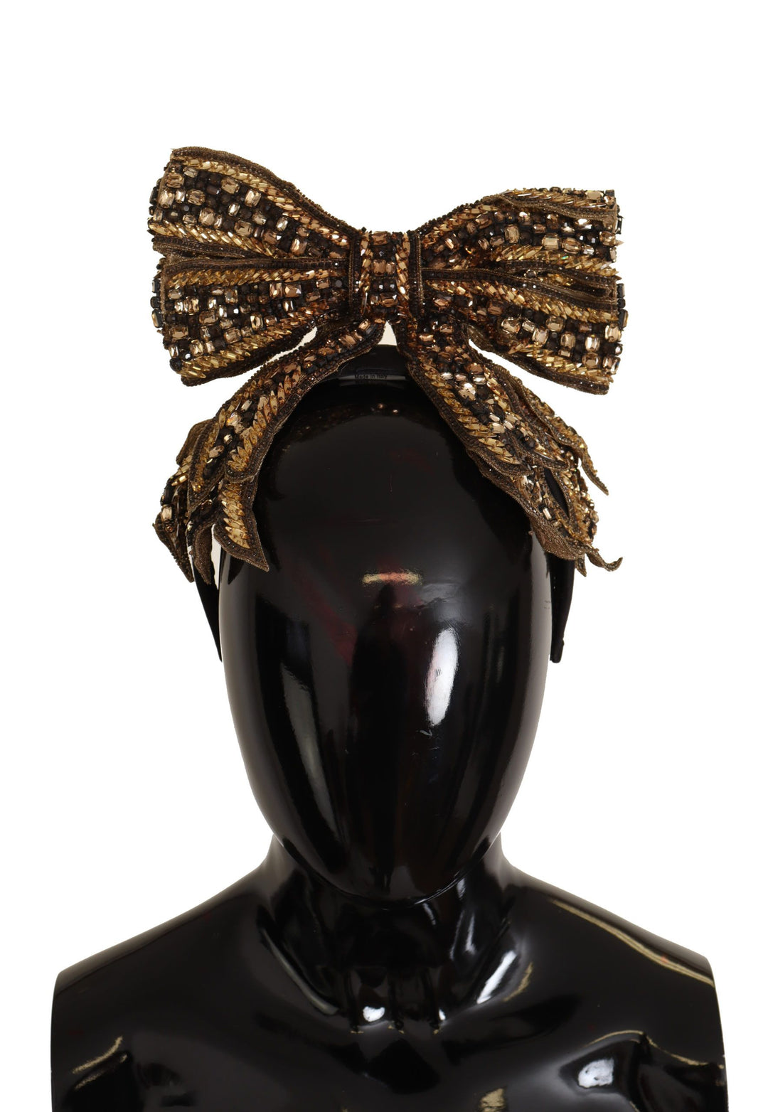 Dolce & Gabbana Elegant Gold Embellished Silk Diadem