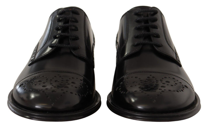Dolce &amp; Gabbana Sample Sale Dolce &amp; Gabbana Black Leather Wingtip Mens Formal Derby Shoes - | Designer outlet